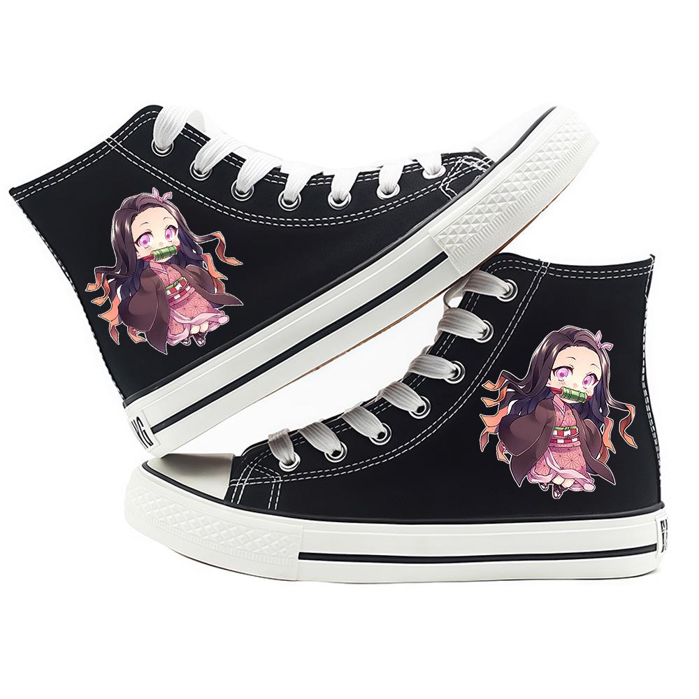 Scarpe da Ginnastica Alte in Tela Demon Slayer - Unisex Moda Cartoni Animati