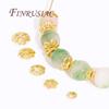 Bracelet Beads End Cap Accessories,Brass Beads Caps 18K Real Gold Plated Hollow Flower Bead Caps,DIY Jewelry Making Supplies