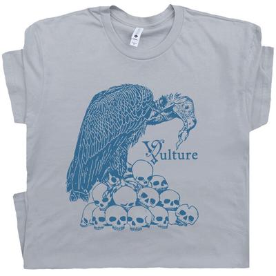 Geier T-Shirt Cooles Vogel Grafik T-Shirt Seltsames Vintage Raben Grafik Totenkopf T-Shirt