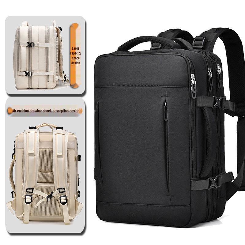 

Unisex Waterproof Expandable Travel Backpack: Large Capacity, Multifunctional, for Business Trips and Casual Use.