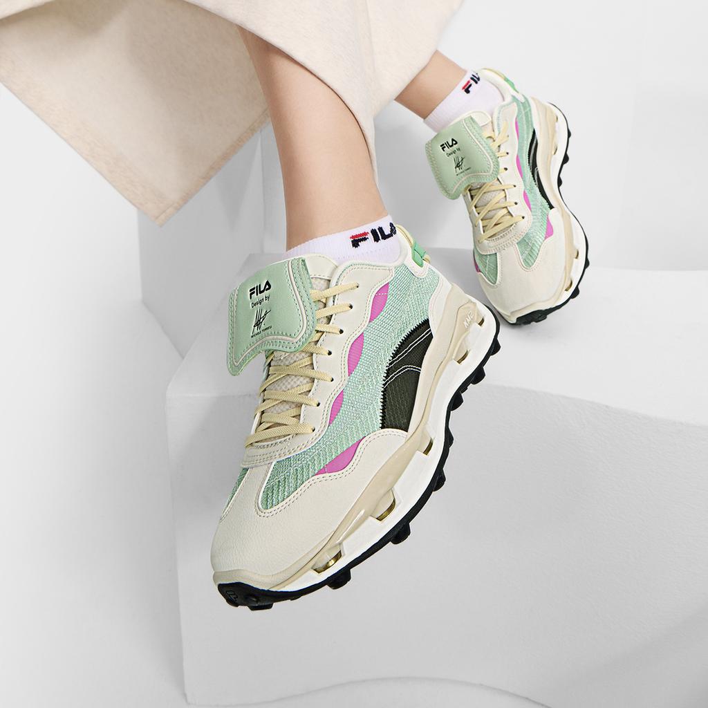 New FILA KM2 Low-Top Casual Shoes Women's Green White F12W433105FST