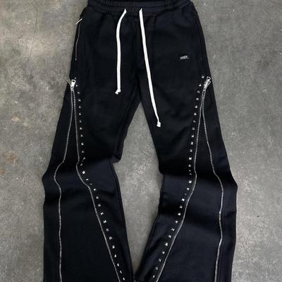 European and American Early Spring Knitted Zipper Design Street Style Niche Fashion Vintage Unisex Pants