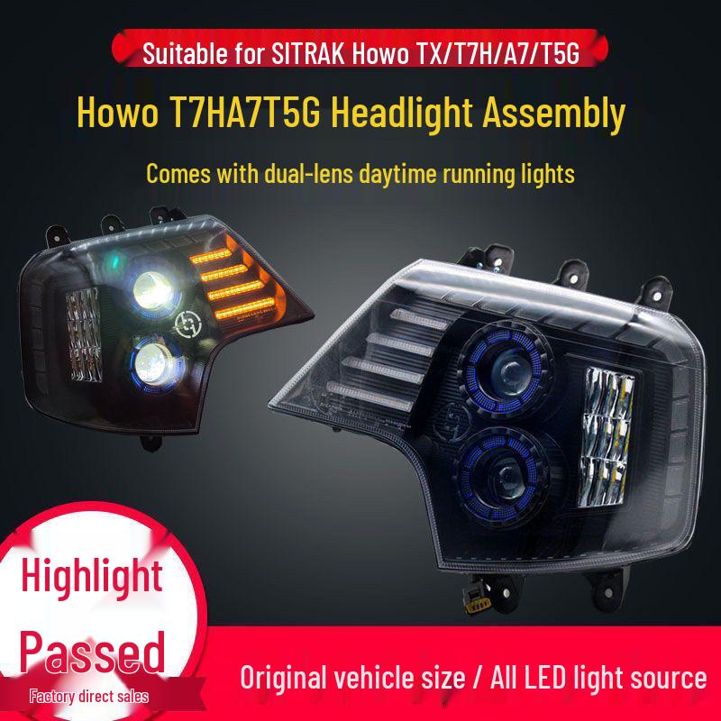 Sinotruk Howo T7H A7 LED Headlight Assembly - Four-Lens Matrix Laser Front Light LED Left