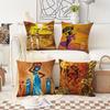 African-Patterned Pillowcases: Vivid Artistic Designs Of Women And Landscapes Sofa Cushion Cover Home Room Decoration