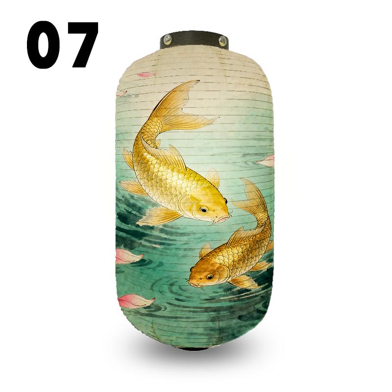 Japanese Style Koi Fish Pattern Lantern Restaurant Bistro Izakaya Yakitori Shop Decoration Festival Party Decor Cloth Lantern