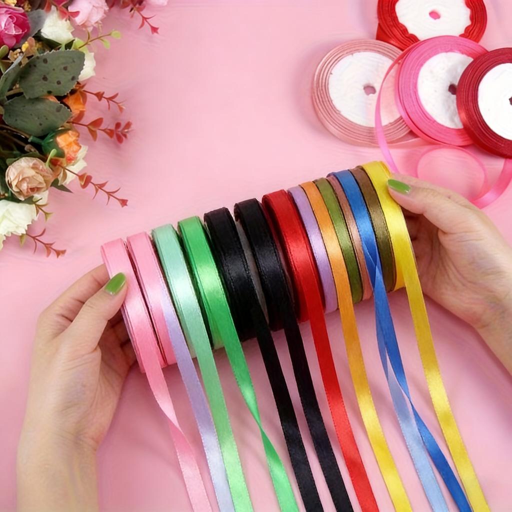 Conjunto Elegante de Fitas 11 peças: Laços Coloridos Multifuncionais, Fita para Embrulho de Presentes e Decorações de Festa, Laços para Artesanato, Pacote DIY