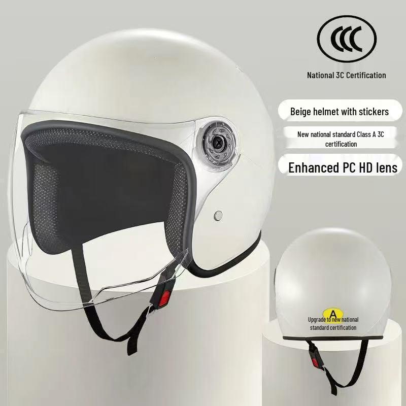 New 3C Certified Unisex Electric Vehicle Helmet: Autumn/Winter Model for Cold Protection and Warmth - Lightweight for Motorcycles