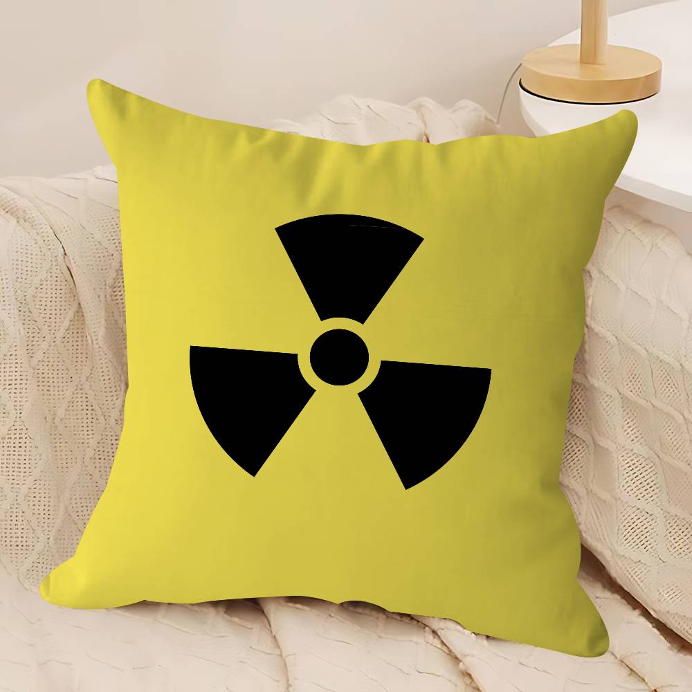 

Креативная наволочка для офисной подушки с логотипом R-Radiation, чехол для автомобильной подушки 45x45 см, наволочка для поясничной подушки, наволочка для диванной подушки 12x12Inch