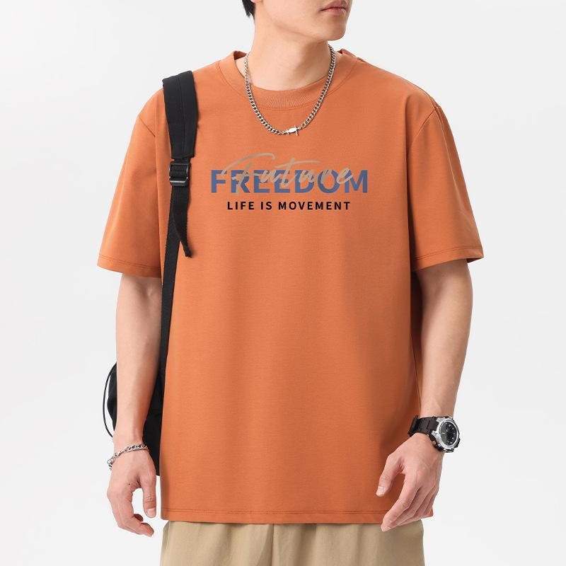 Multicolor Oversized Men's Short Sleeve T-Shirt 100% Cotton Man Streetwear Tee