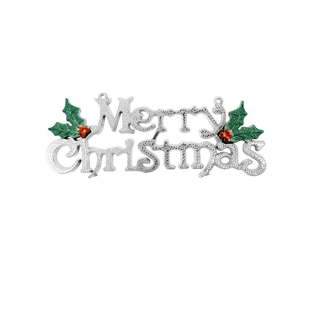 Three-dimensional Letter Board Letter Decoration Hanging Tag Attractive Silver Gold Christmas Pendant Merry Christmas