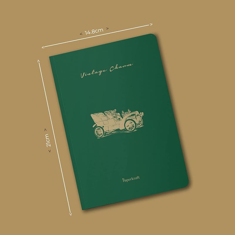 

Paperkraft Vintage Series - Color Kraft With Automotive Theme : 210 Mm X 148 Mm,176 Pages, Unruled, Sewn & Perfect Bound 21 x 14.8 x 1 Centimeters