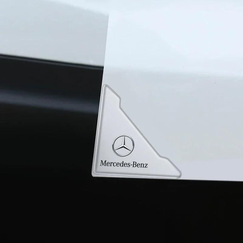 2026 Hot 2Pcs Transparent Car Door Corner Protection Sticker Cover Decal For Mercedes Benz AMG C180 C200 C260 C300 W108 W124 W12