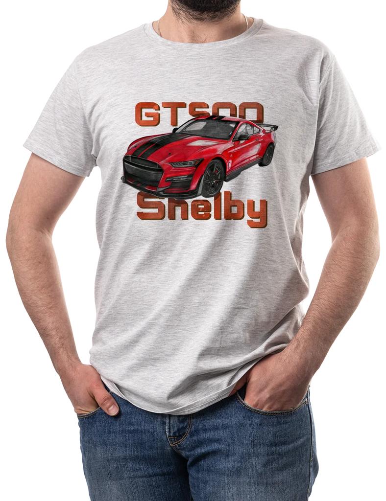 Mustang Shelby GT500 Vintage American Muscle Cars TShirt Summer Cotton Short Sleeve ONeck Mens T Shirt New S3XL