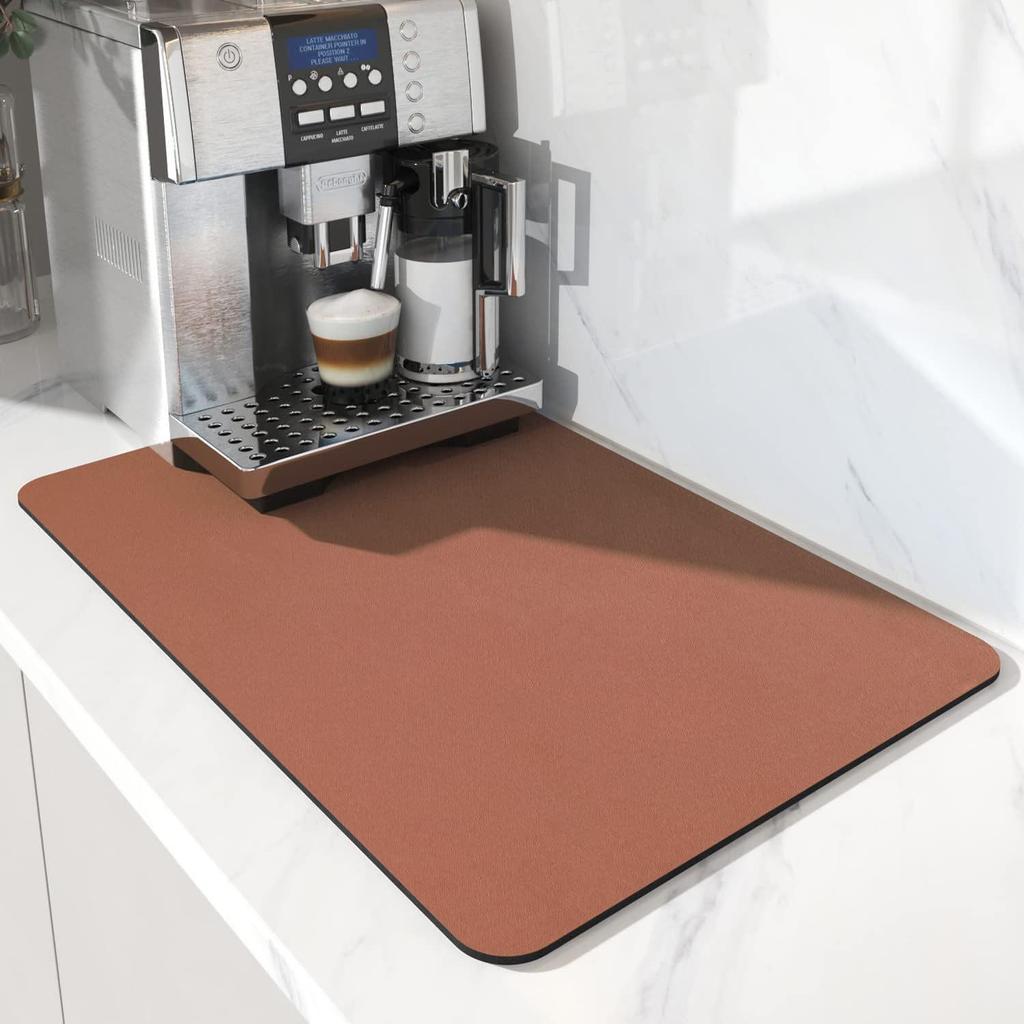 Solid Color Diatomaceous Earth Quick-Dry Kitchen Drain Mat & Heat-Insulating Coaster