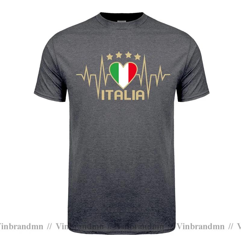 Italy Italian Soccer T Shirt Unisex Italian Heartbeat Gift Tshirt Funny Italy Roma Flag Tshirt Cool T Shirt Fitted Casual Unisex Tees
