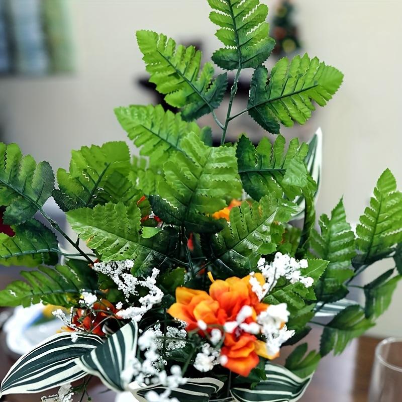 Artificial Fern Single 7-pronged Persian Leaf Wedding Background Plant Wall Green Plant Accessories Decoration
