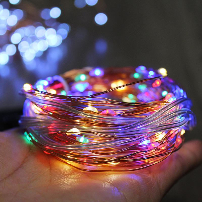 Outdoor Solar LED String Lights - Copper Wire Fairy Lights for Christmas, Garden, Balcony, New Year, and Street Decorations