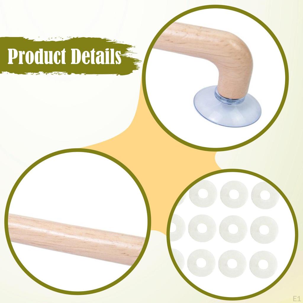 2 Pieces Suction Cup Ruler Handle Strong Adsorption for Crafting with Anti Slip Pads Holder