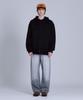 Basic House Uni Basic Fleece-Lined Zip-Up Hoodie Black Lajp7101