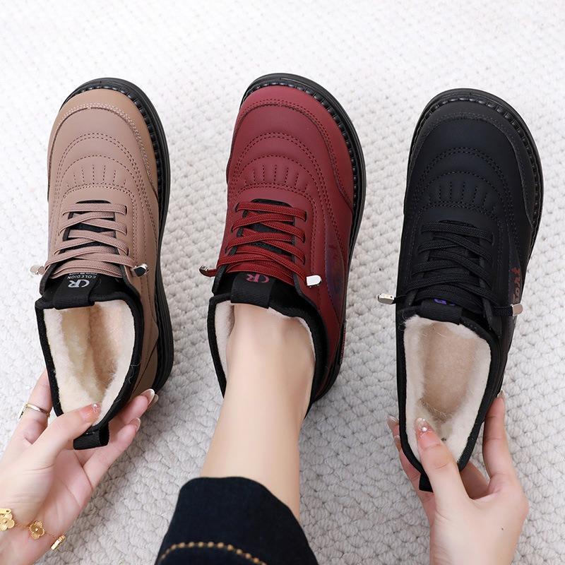 Winter cotton shoes new velvet thickened warm sports casual shoes non-slip versatile round head women's snow boots