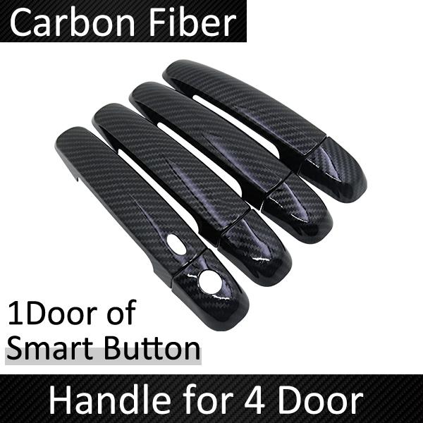 Black Carbon Fiber Door Handle Cover for Suzuki SX4 Fiat Sedici Maruti 2006~2013 2011 2012 Accessories Stickers Trim Set Chrome