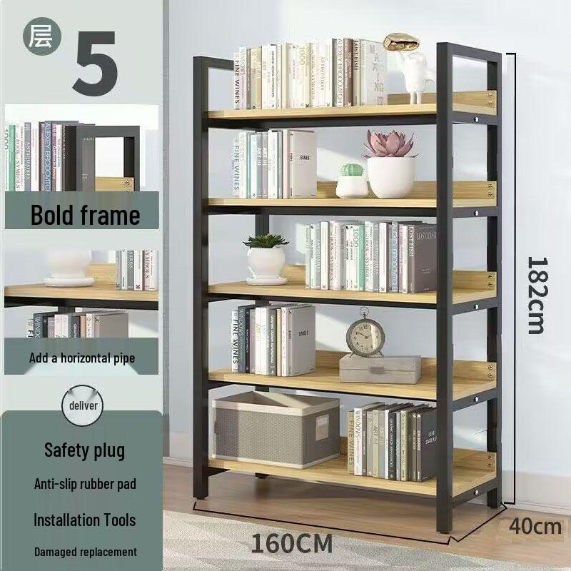 Multilayer Floor Standing Bookshelf and Storage Rack