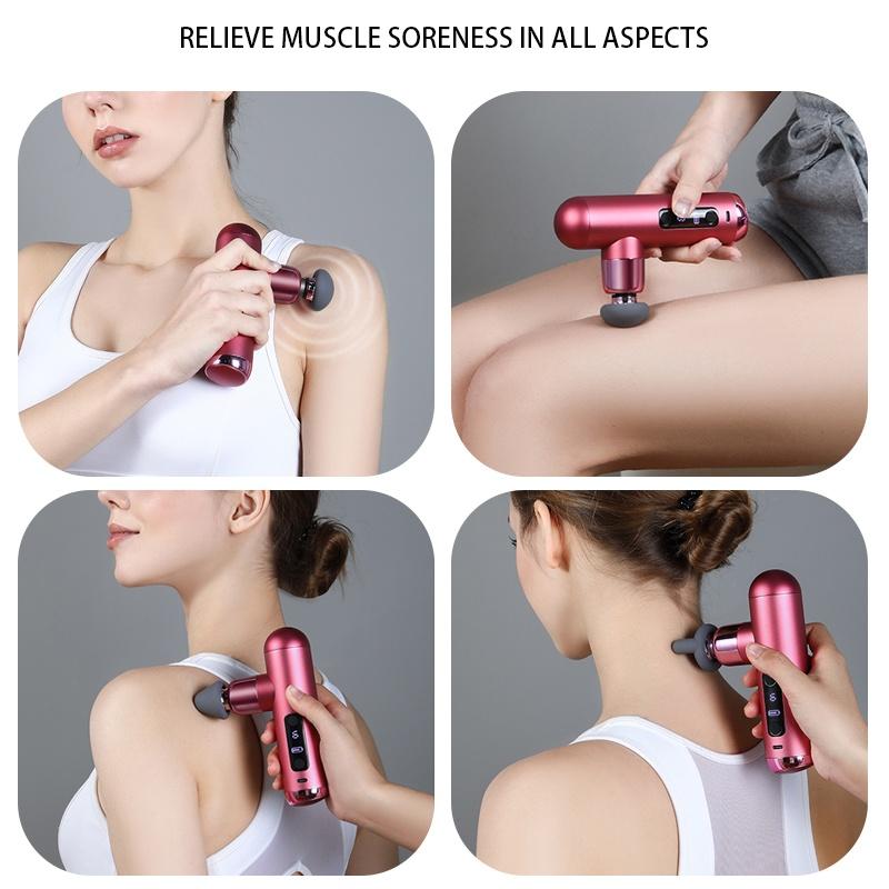 New Massage Gun Brushless Motor Percussion Deep Tissues Electric Handheld Portable Massager Relaxation Relief Body Muscle