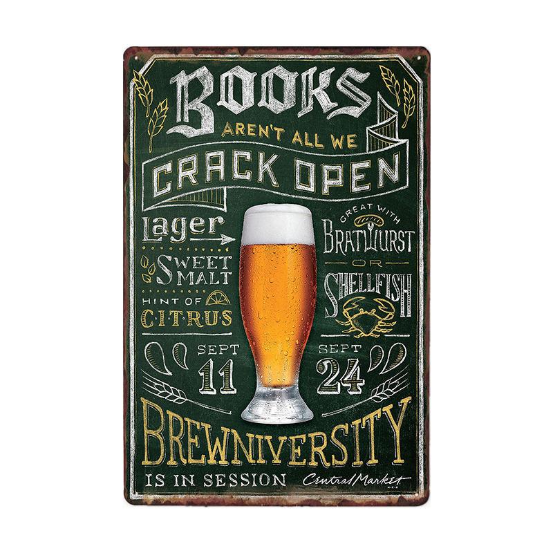 Beer Vintage Metal Tin Sign Chic Home Bar Cafe Poster Wall Decor Art Plaque Pub Tavern Retro Decorative Plates 20*30 CM