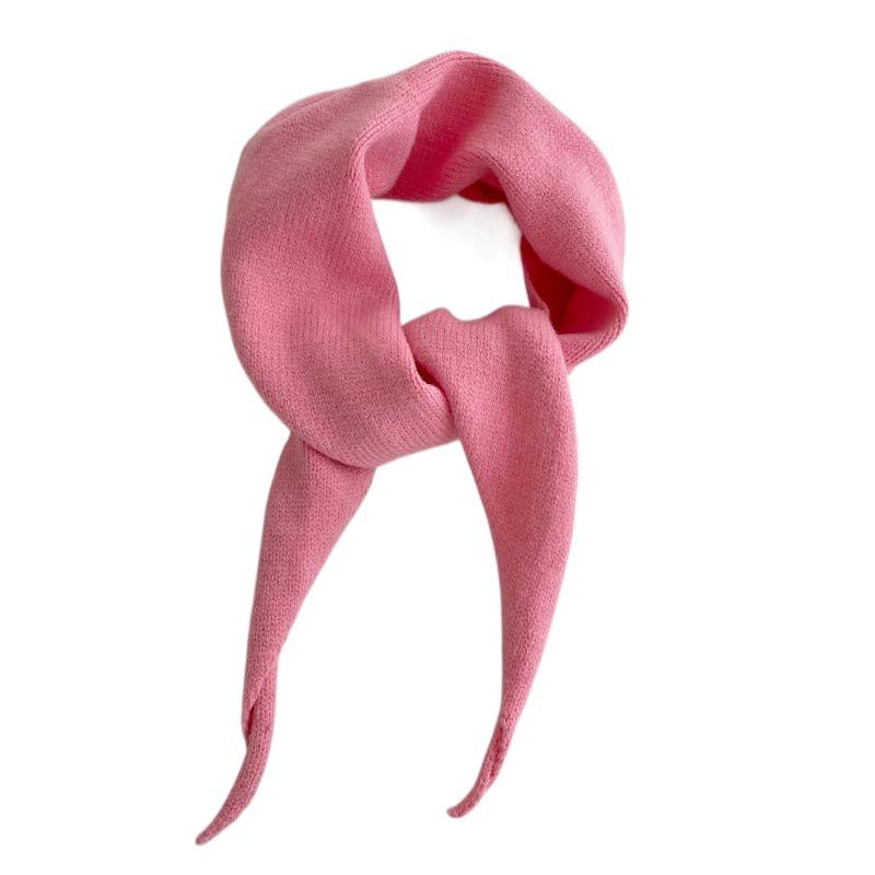 Korean Style Knitted Triangle Scarf Windproof Women Cashmere Shawl Winter Cashmere Scarves  Girls