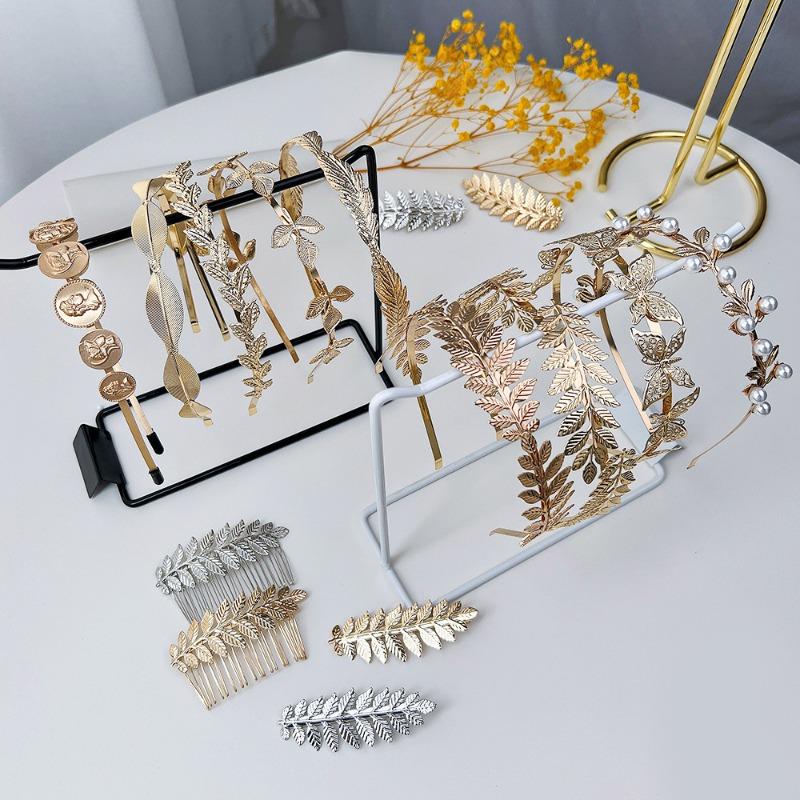 Bride Leaf Hairband Party Metal Leaf Hair Accessory Elegant Crown Headband Leaf Hairpin