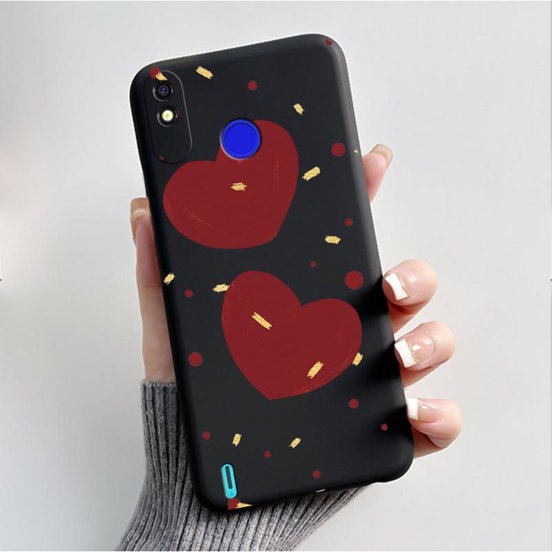 Printed Phone Case For Tecno Spark 4 Lite/POP 3PLUS Funda Capa Soft Silicone Black Shell Cover Cute Flower Cartoon Casing Coque