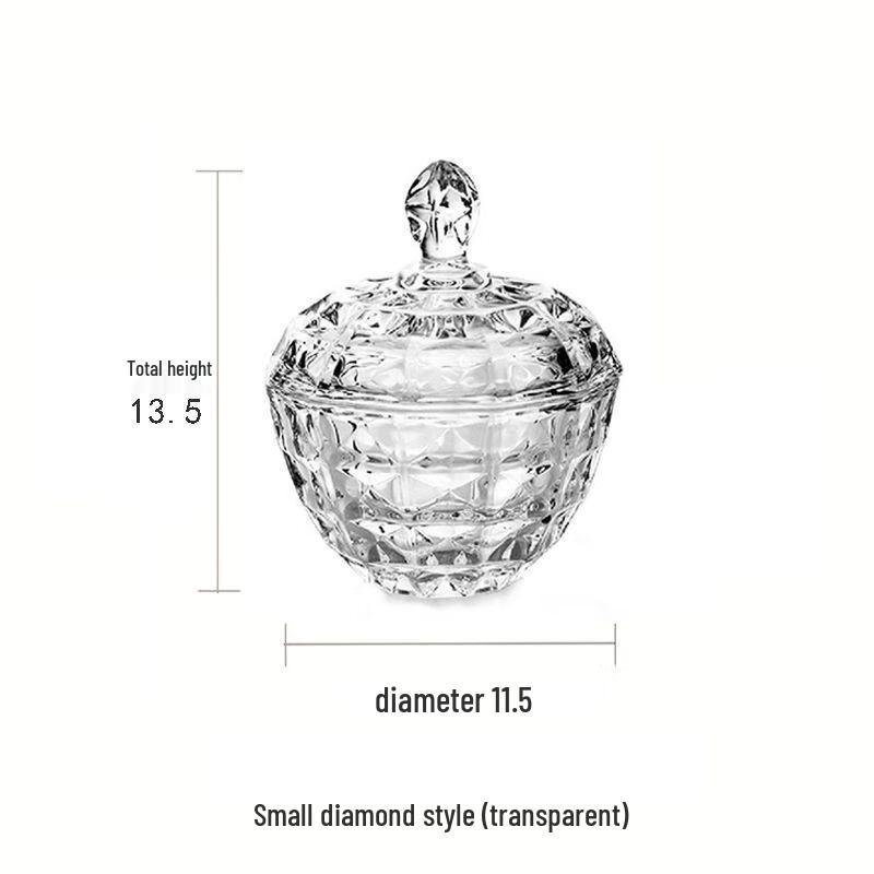 Qian Xing Crystal Glass Diamond Candy Jar (5-Pack)
