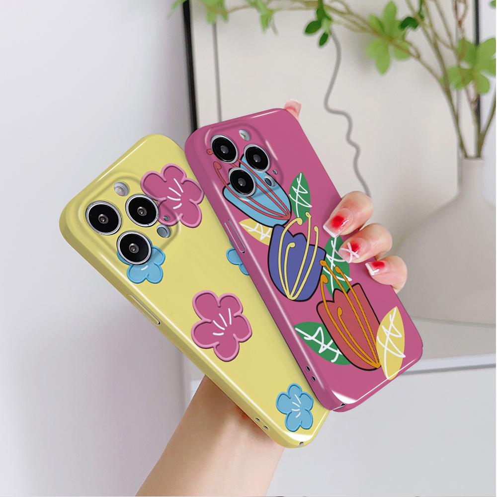All-inclusive Film Phone Case Cartoon Fashion Design Hard Shell Full Cover Camera Protection Case for iPhone Huawei Honor Vivo Google