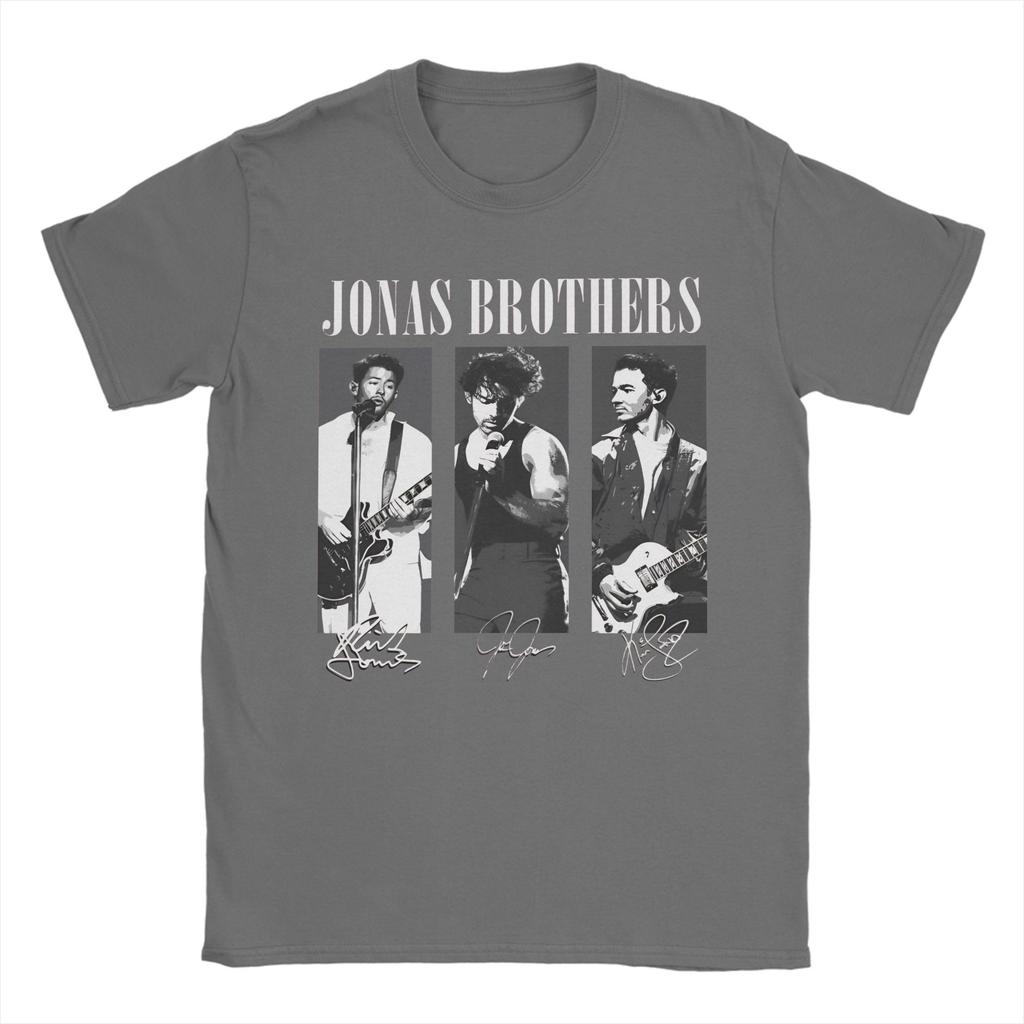 Casual Jonas Brothers Tour TShirt Men Crew Neck 100 Cotton T Shirt Short Sleeve Tees Gift Idea Tops