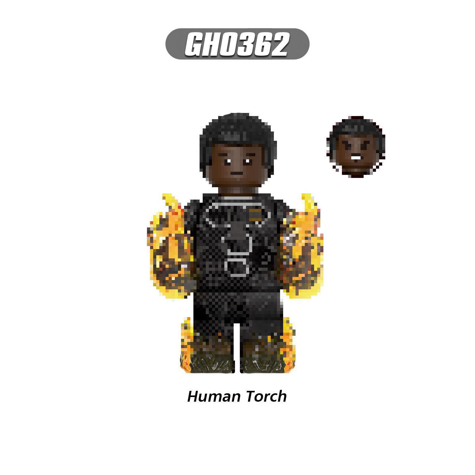 Super British Series G0148 Mr. Fantastic Human Torch Building Block Figure