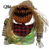 Halloween Skull Decor Candle Lantern with Color Changing LED Lights, Realistic Tabletop Horror Bone Texture Flameless Lamp for Indoor And Outdoor
