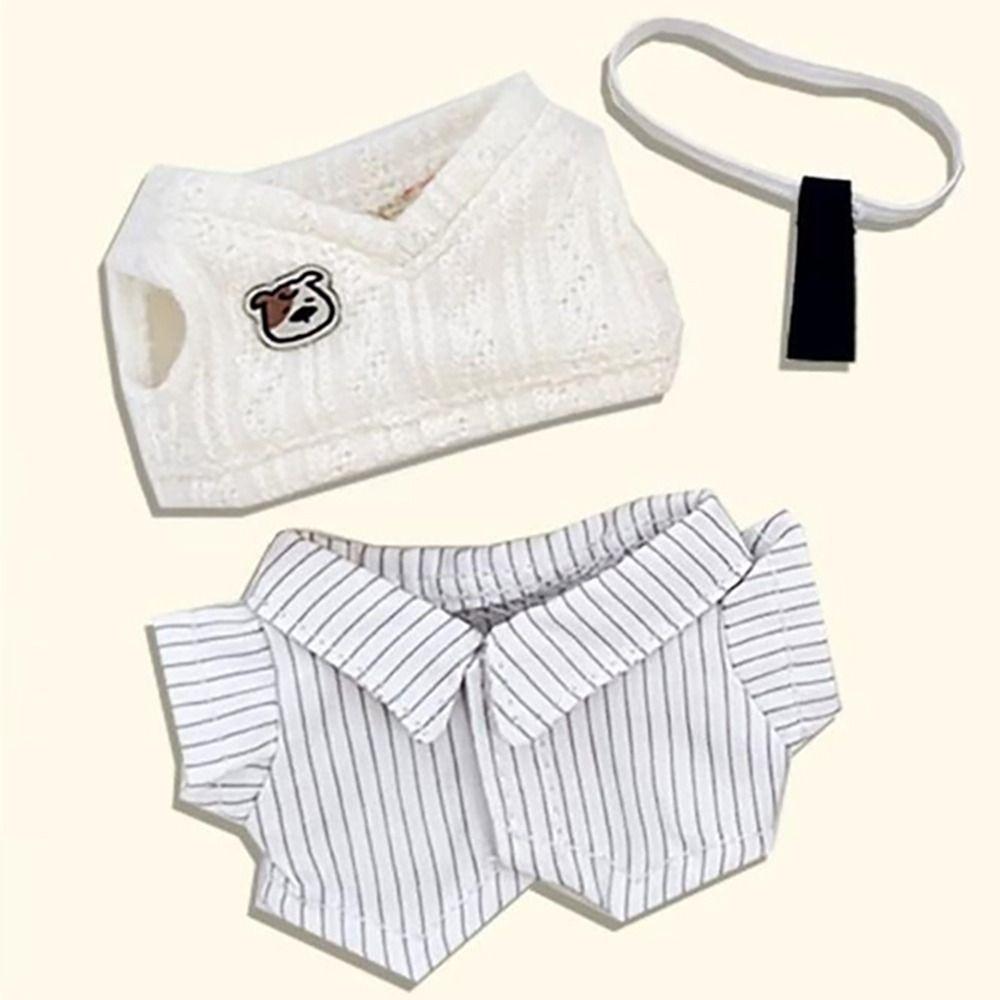 Cool Shirt Tie Vest Pants Hoodie Suit Cute Casual Outfit Trendy Doll Accessories