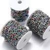 1Meter/Pack Stainless Steel Love Heart Round Shape Crystal Glass Chains for DIY Necklace Bracelet  Jewelry Making Accessories