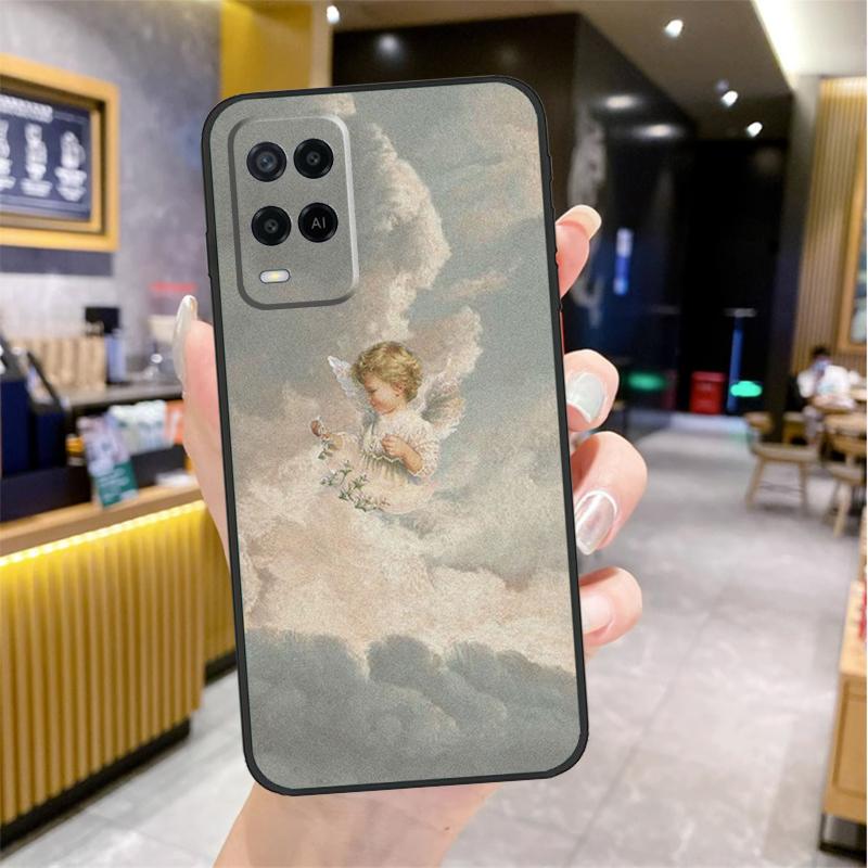 Renaissance Angel Aesthetic Case For Oppo A80 A40 A60 A18 A38 A58 A78 A98 A96 A76 A16 A94 A74 A54 A15 A17 A57 A77 A5 Pro