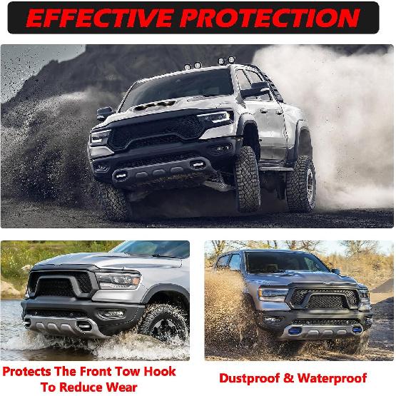 Tow Hook Covers Fit for RAM 1500 2019-2024,Custom Car Front Hitch Cover for 2019-2024 RAM 1500 Accessories(Not Fit for RAM 1500 Classic,Warlock,RAM