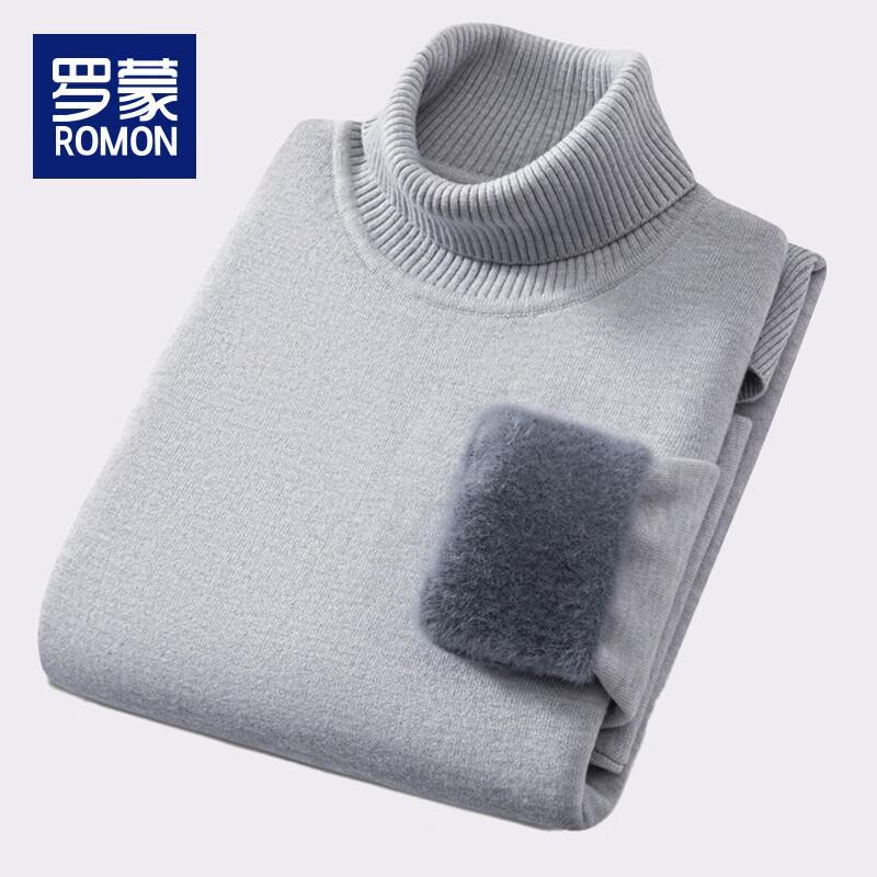 Romon Men's Warm Turtleneck Knit Sweater