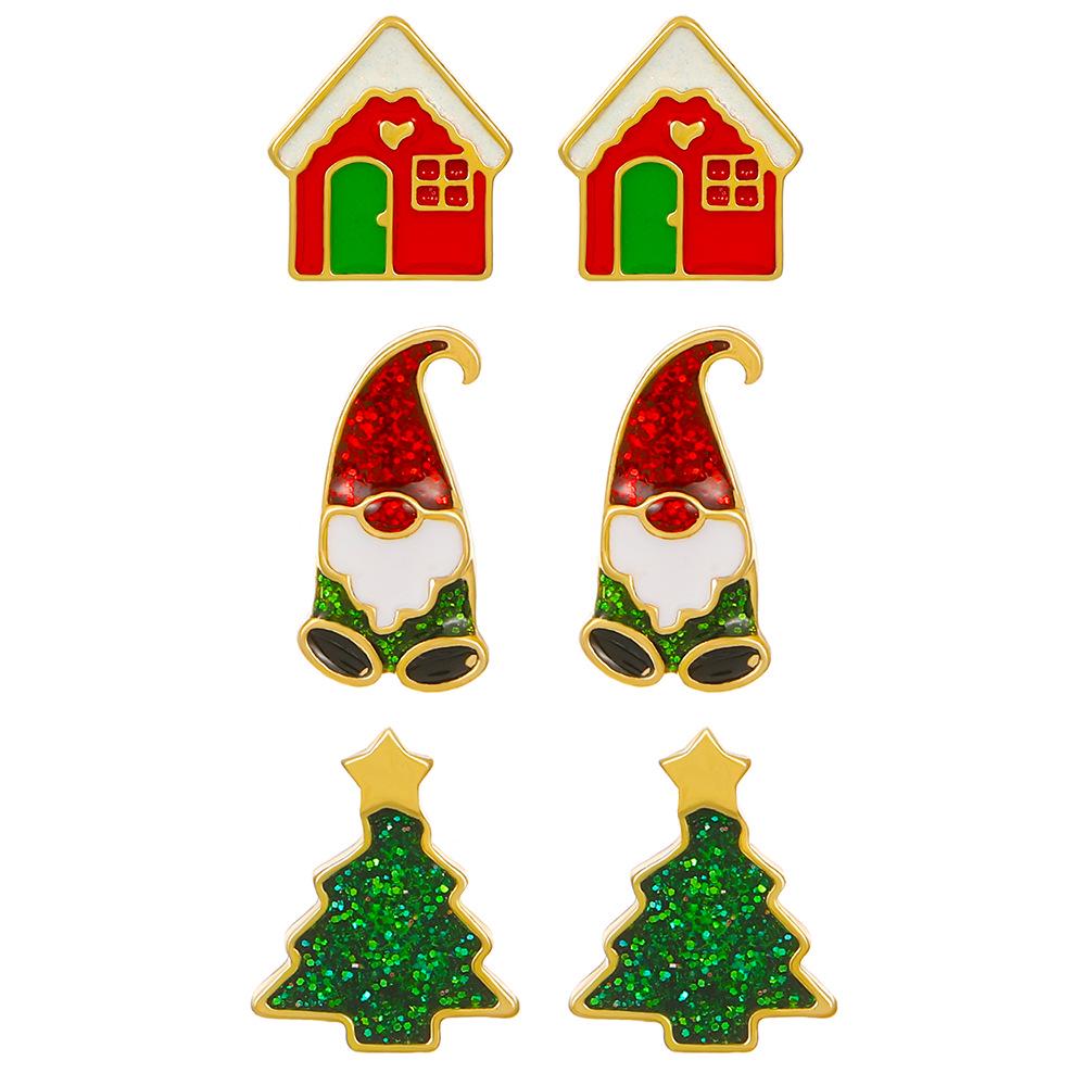 European & American Christmas Earrings: Santa, Snowman, Bells, Socks, Candy Canes - Holiday Gift Collection