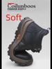 Men's Casual High-Top Leather Winter Shoes - Non-Slip, Warm, Plus Velvet, Ideal for Middle-Aged and Elderly