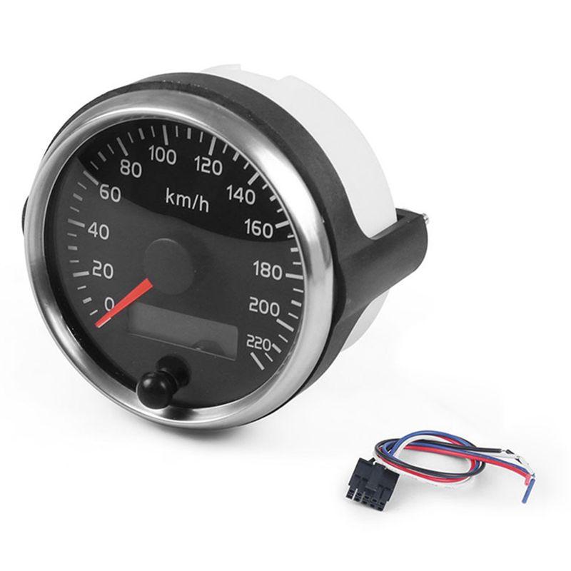 

Portable Car Universal 85Mm Speedometer Odometer Dual Function LCD Panel Modified Car Speedometer 220Km/H