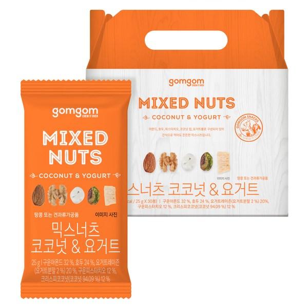 

Gomgom Mix Nuts Coconut & Yogurt, 750 г, 1 шт., корейские орехи