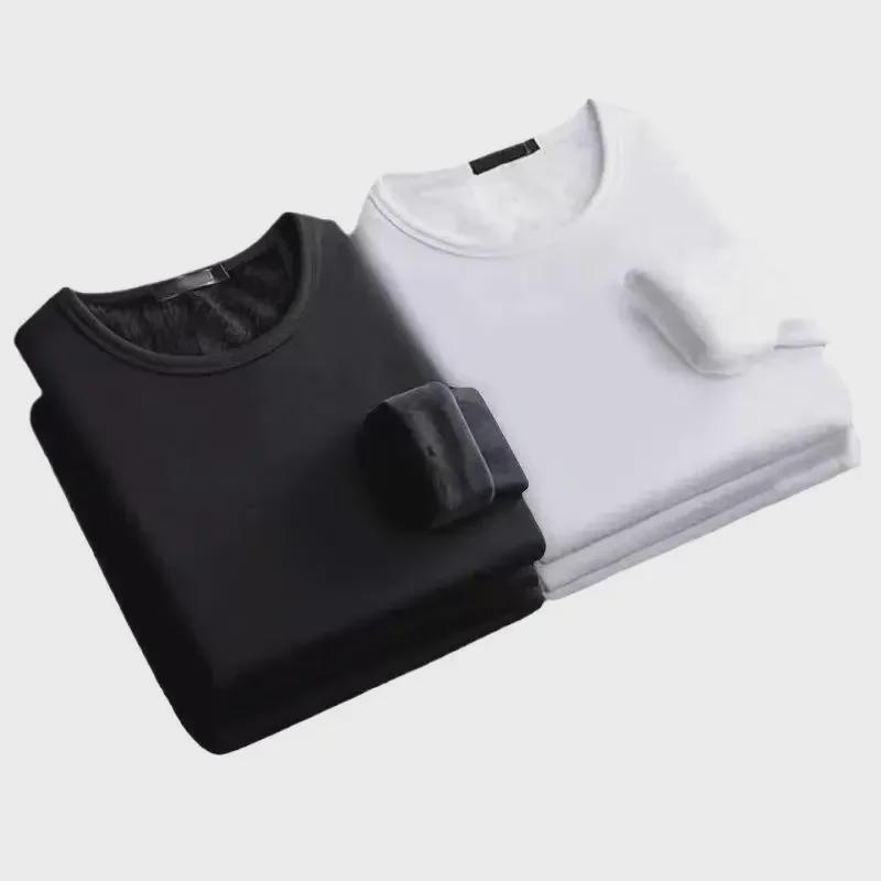 Men's Thermal Slim Fit Long-Sleeve Crew Neck Shirt for Autumn