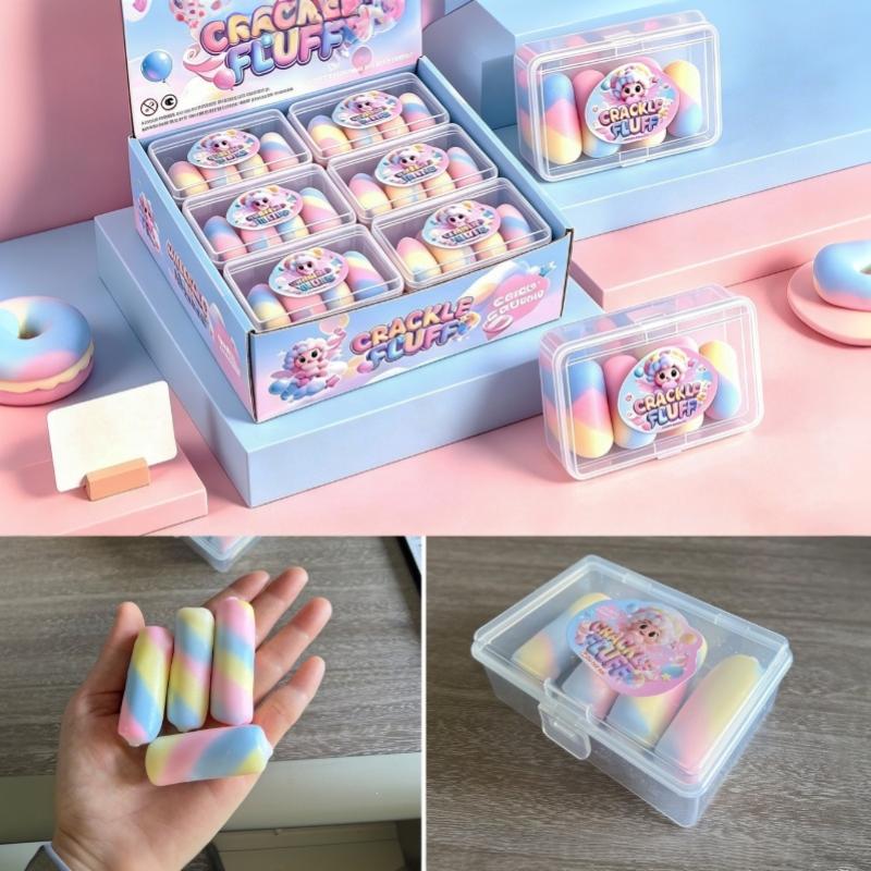 Chocolate Wax Donut Cracking Squeeze Toy Crunchy Sound Handmade Unique Craft Fidget Toy for Anxiety Relief