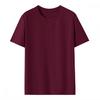Custom Logo Summer Cotton T-shirt, Loose Round Neck, Short Sleeve, Class Uniform, 190g Ribbed Collar