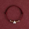 Sterling Silver Dragon Boat Festival Bracelet with Zodiac Fu Charm & Five-Color Red Rope.