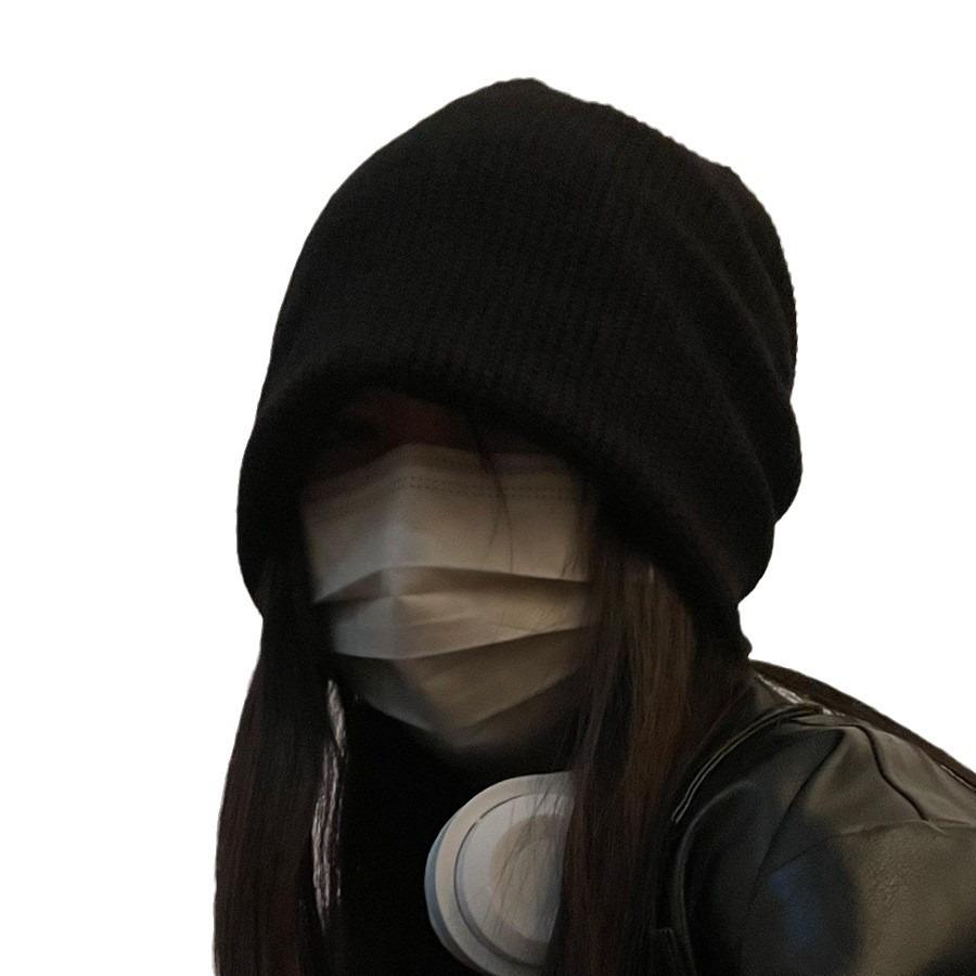 Fine Knitted Bag Head Hat Versatile for Men and Women Oversize Stacking Hat Ear Protector